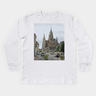 Norte Dame Rouen, France Kids Long Sleeve T-Shirt